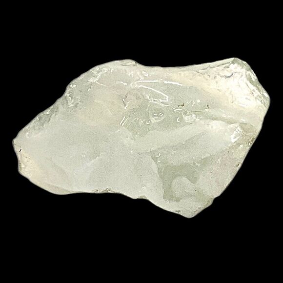 Opalescent White Layered Art Glass Cullet Glowing Manganese Slag Glass #5GL43 - Picture 2 of 7
